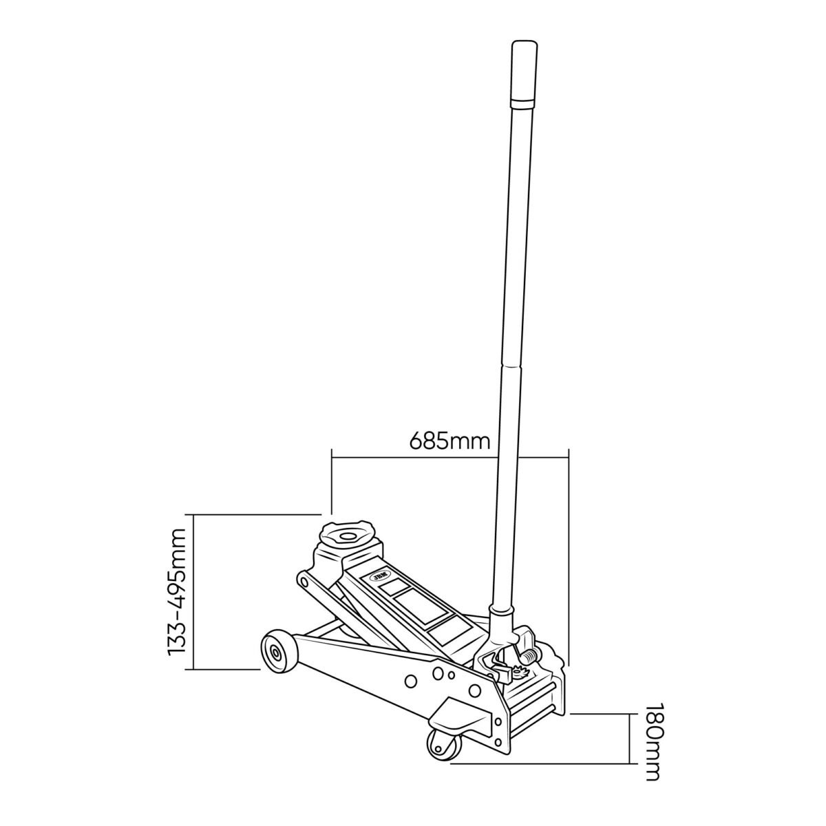 Gato hidraúlico carretilla 3.5T JBM - Imagen 6